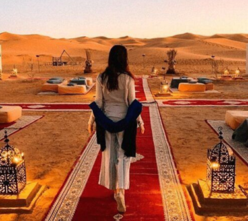 Traditional Berber desert camp