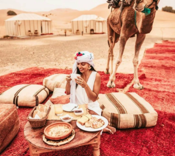 Traditional Berber desert camp